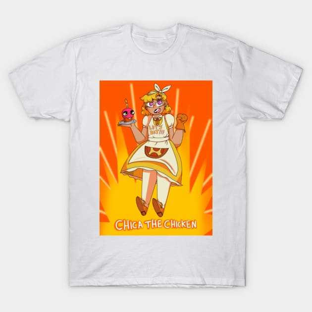 Chica The Chicken Gijinka T-Shirt by spaceagebarbie